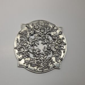 Royal Albert Old Country Roses Pewter Trivet Wall Hanging